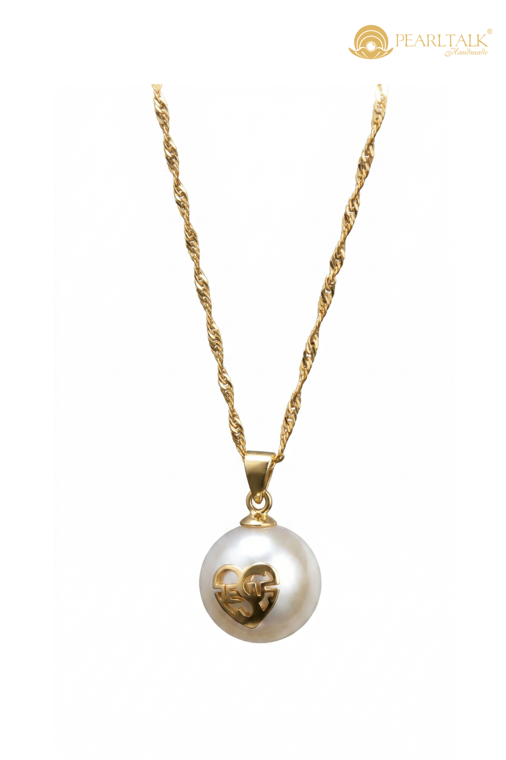 Dây Chuyền Kèm Mặt Ngọc Trai Khảm Trái Tim Jesus&nbsp;